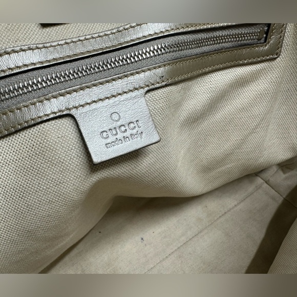 Authentic GUCCI GG implementation Tote Bag Silver w/COA - Picture 11 of 15